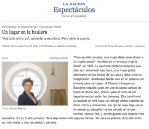 Entrevista a Guadalupe Noble en Diario La Nación